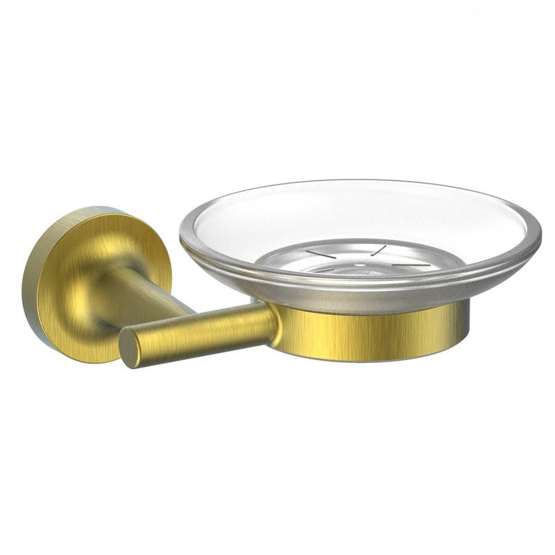 Мыльница Wonzon & Woghand Simple WW-6522-BG настенная, стеклянная, золотая