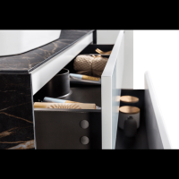 Тумба с раковиной Black&White Universe U907.1200 7001 white matt, 8891 lauren gold