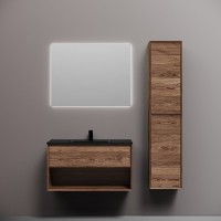 Тумба с раковиной Sancos Marmi 1.0 90 дуб чарльстон, раковина CN7002MB