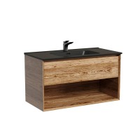 Тумба с раковиной Sancos Marmi 1.0 90 дуб чарльстон, раковина CN7002MB