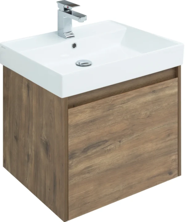 Тумба с раковиной Aquanet Nova Lite 60 дуб рустикальный, 1 ящик
