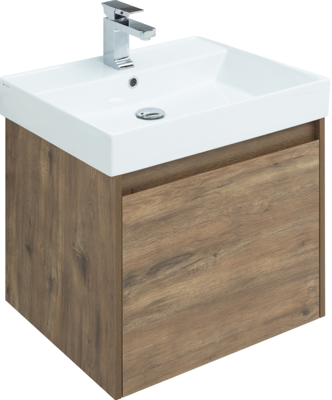 Тумба с раковиной Aquanet Nova Lite 60 дуб рустикальный, 1 ящик