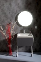 Тумба с раковиной Armadi Art Vallessi 60 антрацит матовая, с белой раковиной