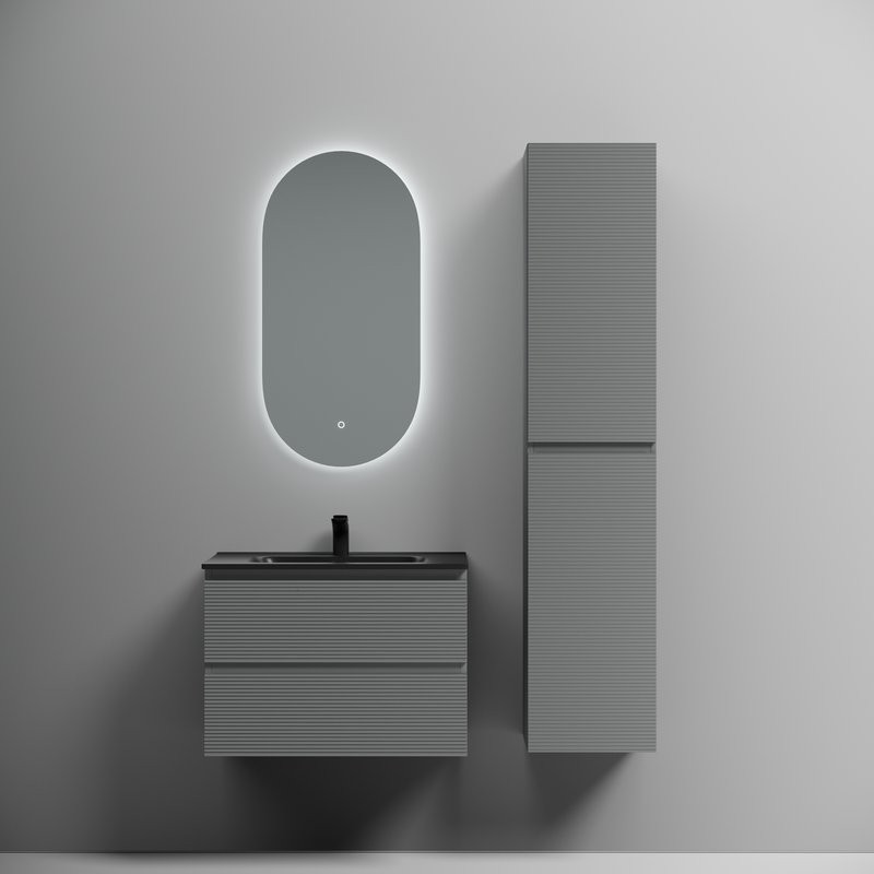 Мебель для ванной комнаты Sancos Folk 70 ergraut soft, раковина CN7007MB