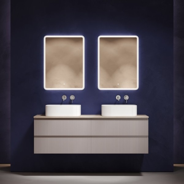 Мебель для ванной комнаты Sancos Snob T 160 doha soft, столешница бежевая TT160A2, раковина CN6052