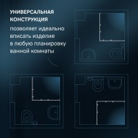 Душевой уголок AM.PM Func W84G-403-12090-MT 120х90 см, профиль хром матовый