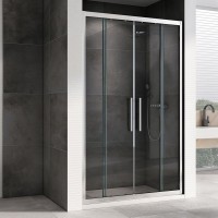 Душевая дверь в нишу Abber Schwarzer Diamant AG33170H 170 см, профиль хром, стекло прозрачное