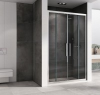 Душевая дверь в нишу Abber Schwarzer Diamant AG33170H 170 см, профиль хром, стекло прозрачное