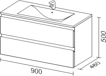 Мебель для ванной комнаты Sanvit Авеню 2 90, белая