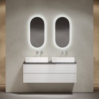 Тумба с раковиной Sancos Folk 140 bianco, столешница черный мрамор TT140A1, раковина CN6070