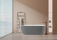 Ванна из искусственного камня AltroBagno Luciana 090225 170x80 см, отдельностоящая, овальная, на ножках, с донным клапаном