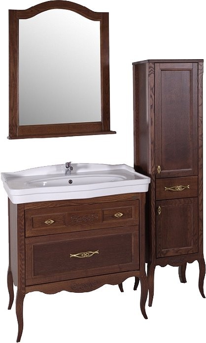 Мебель для ванной комнаты ASB-Woodline Модерн 85 антикварный орех