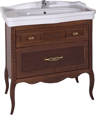 Мебель для ванной комнаты ASB-Woodline Модерн 85 антикварный орех