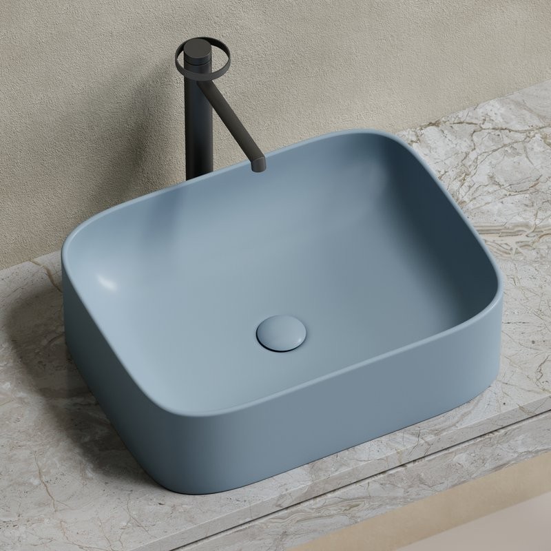 Накладная раковина Ceramicanova Element CN6052MHL серо-голубая матовая