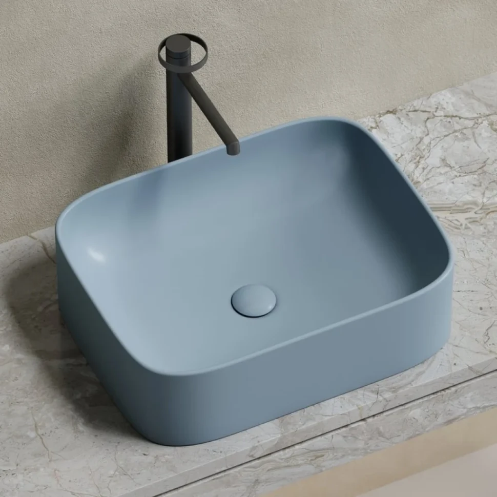 Накладная раковина Ceramicanova Element CN6052MHL серо-голубая матовая