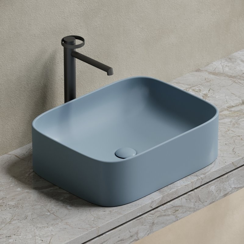 Накладная раковина Ceramicanova Element CN6052MHL серо-голубая матовая