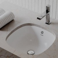 Раковина встраиваемая снизу Creavit Solo SO037-00CB00E-0000 44 глянцевая белая, квадратная