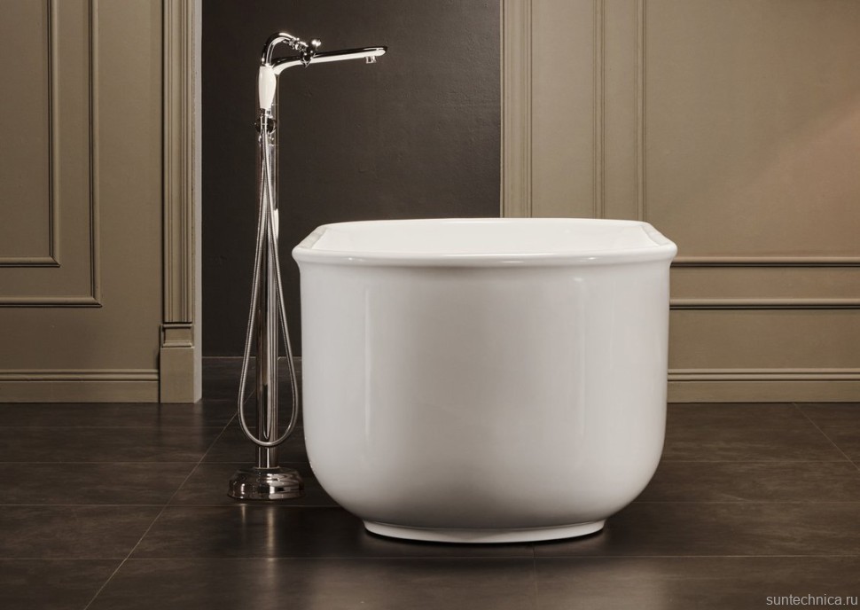 Акриловая ванна BelBagno BB401-1700-800 без опоры 170x80 см, отдельностоящая, белая, овальная, со сливом-переливом