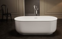 Акриловая ванна BelBagno BB401-1700-800 без опоры 170x80 см, отдельностоящая, белая, овальная, со сливом-переливом