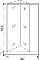 Душевая дверь в нишу Good Door Infinity SD-80-G-CH
