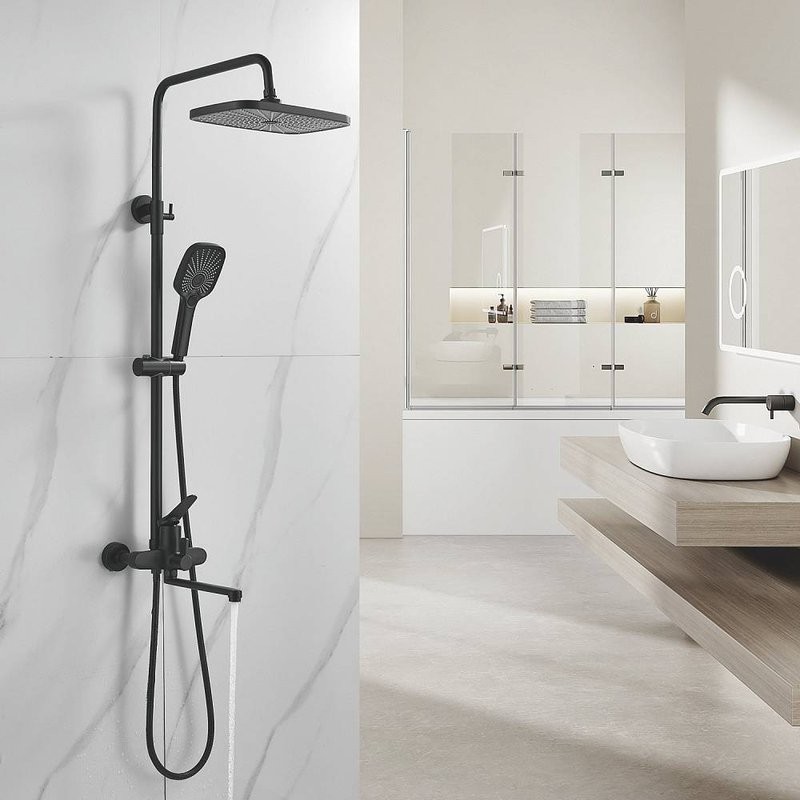 Душевая стойка Shevanik S6236H черная