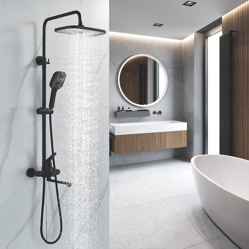 Душевая стойка Shevanik S6236H черная