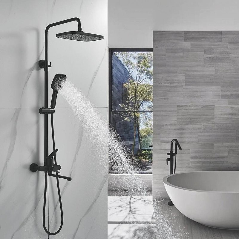 Душевая стойка Shevanik S6236H черная