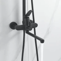 Душевая стойка Shevanik S6236H черная Душевая стойка Shevanik S6236H черная