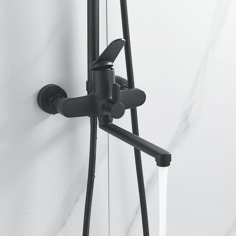 Душевая стойка Shevanik S6236H черная