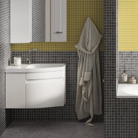 Тумба с раковиной Belux Токио 80 R подвесная, белая глянцевая