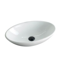 Накладная раковина GID Lago N9021 52 глянцевая белая, овальная, фаянс