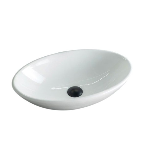 Накладная раковина GID Lago N9021 52 глянцевая белая, овальная, фаянс