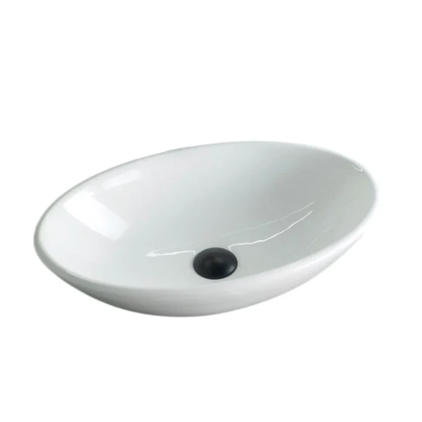 Накладная раковина GID Lago N9021 52 глянцевая белая, овальная, фаянс