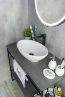 Накладная раковина GID Lago N9021 52 глянцевая белая, овальная, фаянс