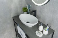 Накладная раковина GID Lago N9021 52 глянцевая белая, овальная, фаянс