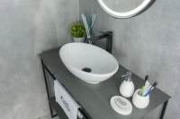 Накладная раковина GID Lago N9021 52 глянцевая белая, овальная, фаянс