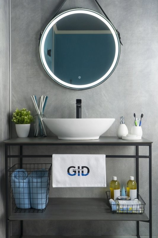 Накладная раковина GID Lago N9021 52 глянцевая белая, овальная, фаянс