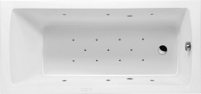 Акриловая ванна Excellent Aquaria WAEX.AQU15.RELAX 150x70 см, левая, встраиваемая, с гидромассажем, белая, с каркасом, со сливом-переливом