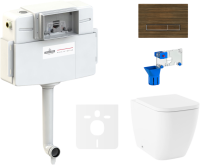 Комплект Lavinia Boho Унитаз приставной One 33024060 + Крышка-сиденье One 33290200 с микролифтом + Бачок скрытого монтажа RelFix 38020010 + Кнопка RelFix 3805005T + Дозатор RelFix 38040010
