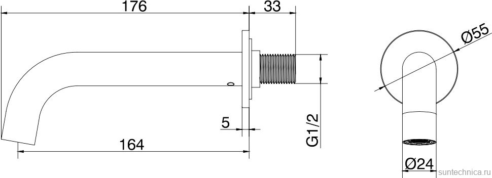 Душевой комплект Смеситель Paffoni Ringo RIN015NO/M С ВНУТРЕННЕЙ ЧАСТЬЮ + Гарнитур Master ZDUP094NO + Излив Allen Brau Priority 5.31018-31 чёрный матовый