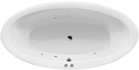 Акриловая ванна Excellent Lumina WAEX.LUM19.SOFT 190x95 см, отдельностоящая, с гидромассажем, белая, овальная, с каркасом, со сливом-переливом