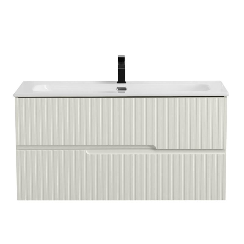 Тумба с раковиной Cezares Duet 100 альпака брашированная, раковина Cezares CZR-8073-100