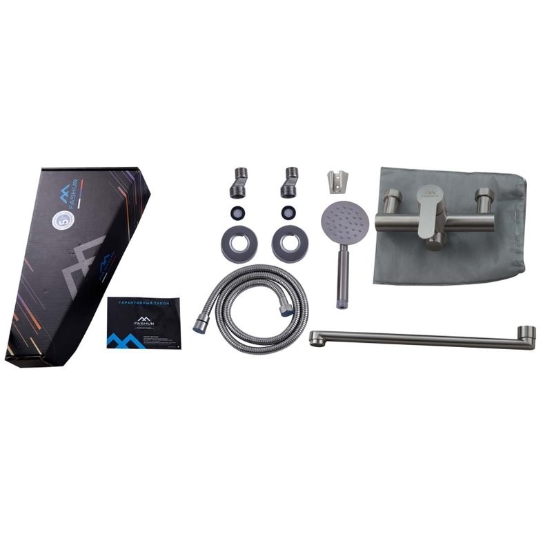 Смеситель с длинным изливом для ванны Fashun A52201N сатин