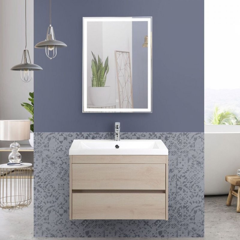 Мебель для ванной комнаты Art&Max Family 75, подвесная, Pino Bianco