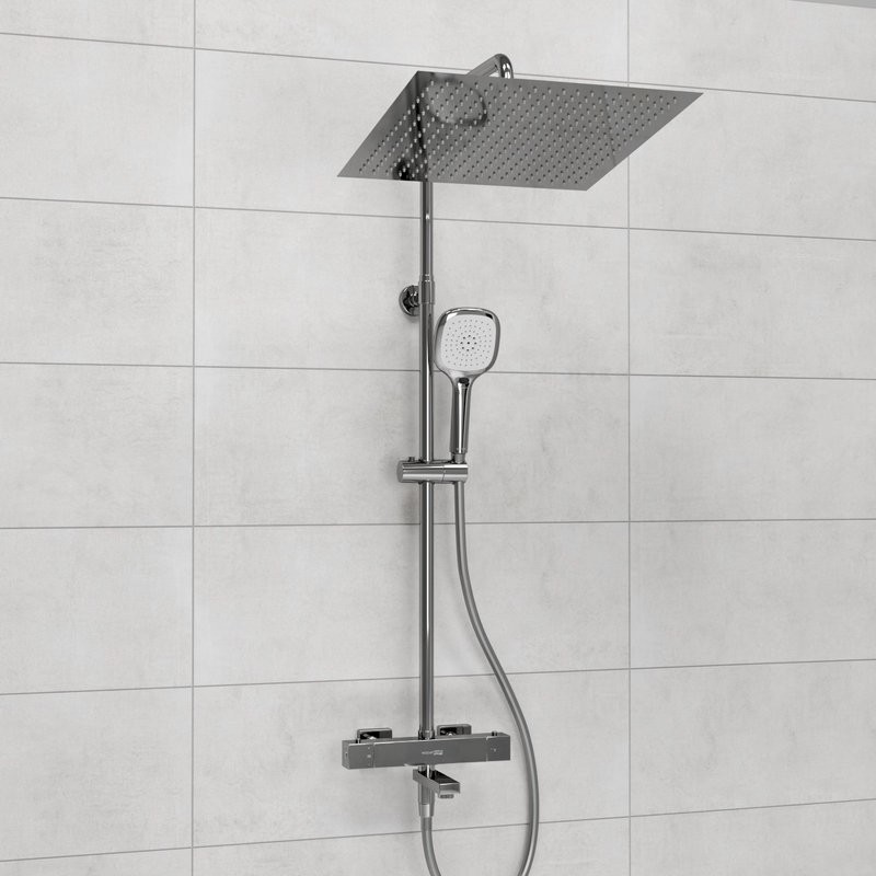 Душевая стойка Wasserkraft Aller A199.119.065.087.CH Thermo с термостатом, хром