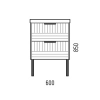 Тумба с раковиной Corozo Инди 60 подвесная, дуб канзас, графит