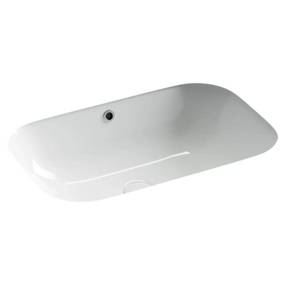 Раковина встраиваемая снизу Ceramicanova Era CN15007 61 глянцевая белая, прямоугольная