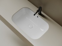 Раковина встраиваемая снизу Ceramicanova Era CN15007 61 глянцевая белая, прямоугольная