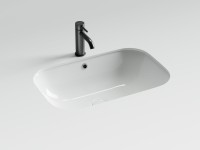 Раковина встраиваемая снизу Ceramicanova Era CN15007 61 глянцевая белая, прямоугольная