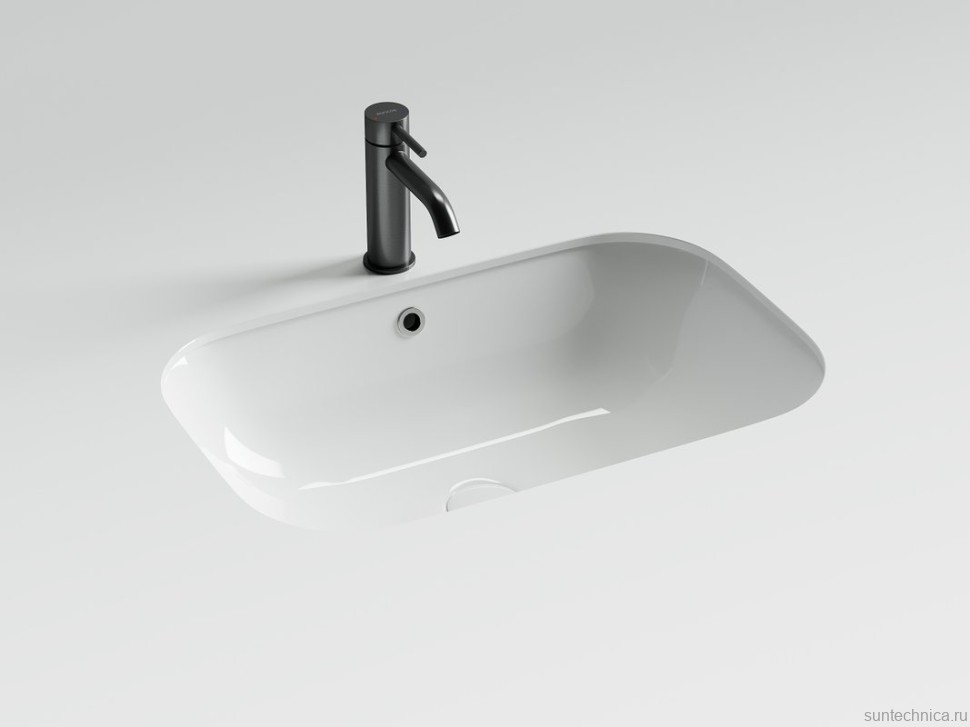 Раковина встраиваемая снизу Ceramicanova Era CN15007 61 глянцевая белая, прямоугольная